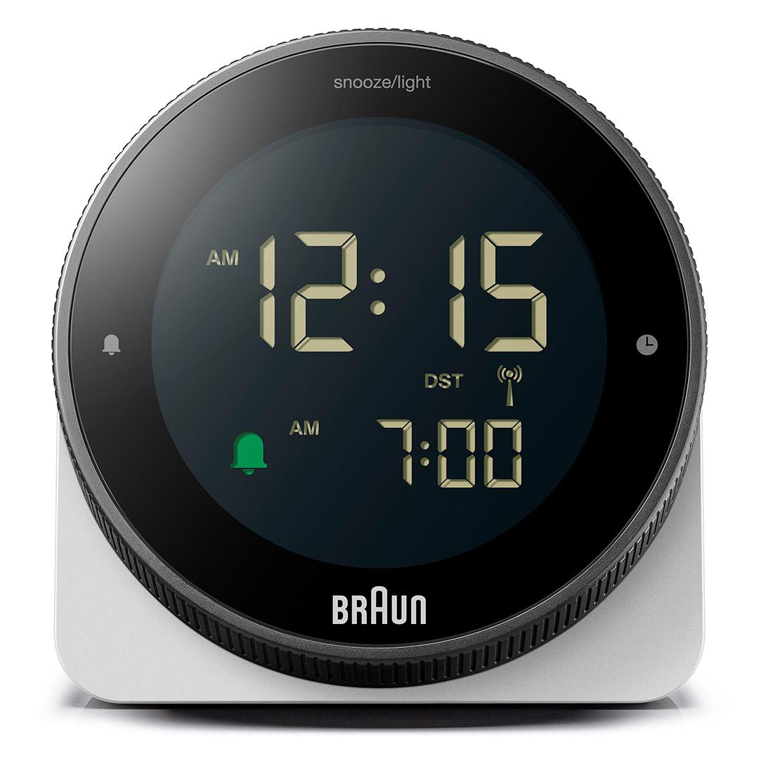 BC24WDCF Braun Touch Display Digital Alarm Clock White Braun Clocks DE
