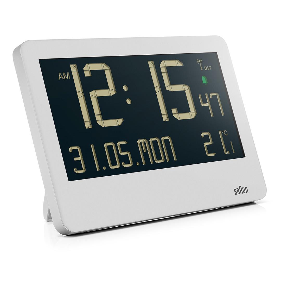 BC14 Braun digital european radio controlled wall clock white Braun