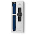 BN0281 Braun gents analogue interchangeable watch set - black dial and black leather strap & additional blue silicon strap