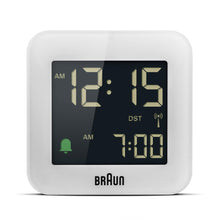 BC08 Braun digital radio controlled european travel alarm clock - white