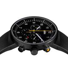 BN0095 Braun gents prestige chronograph watch - black dial and black rubber strap