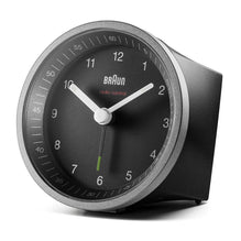 BC07 Braun classic analogue european radio controlled alarm clock - silver & black