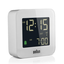 BC08 Braun digital radio controlled european travel alarm clock - white