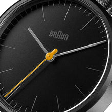 BN0172 Braun ladies classic watch - black dial and black leather strap